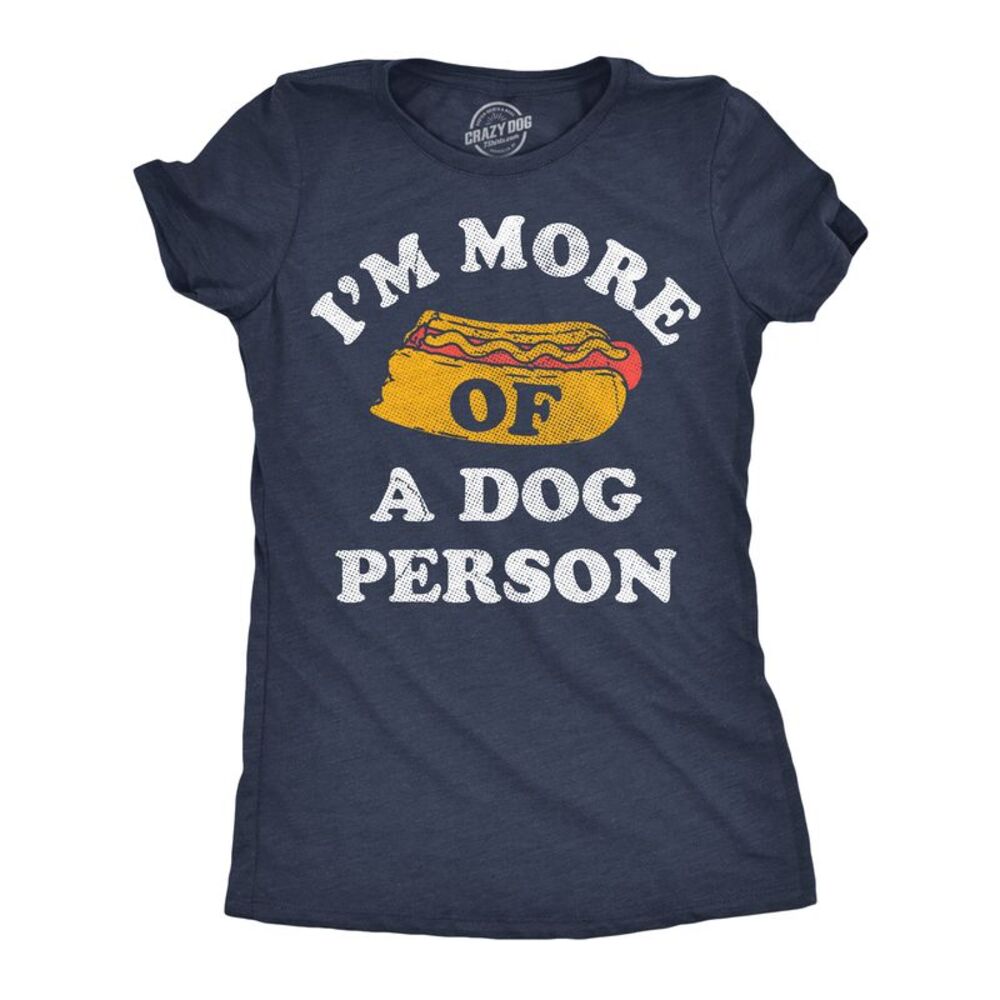 Womens Funny T Shirts Im More Of A Dog Person Cookout Tee For Ladies